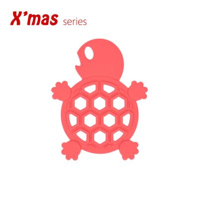 China Non-slip Accessories Mat Utensil Heat Pad Pot Table Mat Silicone Trivet Mat Silicone Cartoon Turtle Pot Holder Viable Dining Table for sale