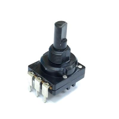 China PC Square Pin TS-RP16K4RP Potentiometer Popular Rotary Single Design High Torque 16mm B100K With Tact Switch Multi-Click Detent for sale