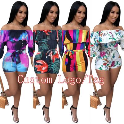 China Wholesale Custom Logo Casual Breathable 1 Piece Women Clothing Tie Dyeing Short Sleeves Women Overalls for sale