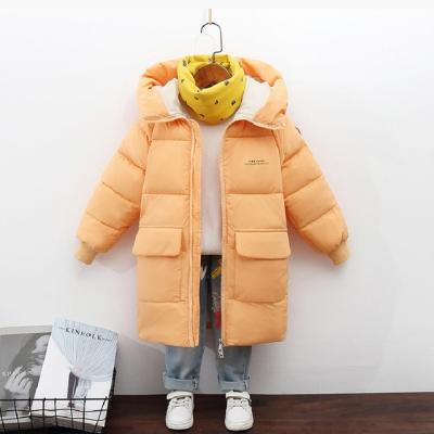 China Manufacturer Breathable Custom Logo Multicolor 3-8 Year Kids Winter Jackets Fashion Long Kids Coat Thick Down Jacket for sale