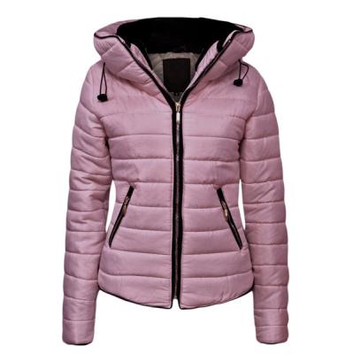 China Latest Breathable Wholesale Quilted Jacket Lady Padded Polyester Down Jacket Fabric Color Women for sale