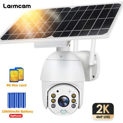 China Outdoor Battery Alarm Smart Home Cam Security Long CCTV Temperature Measurement 4G SIM Card Camera 4MP 2K HD Solar Panel Radio Monitoring Standby for sale