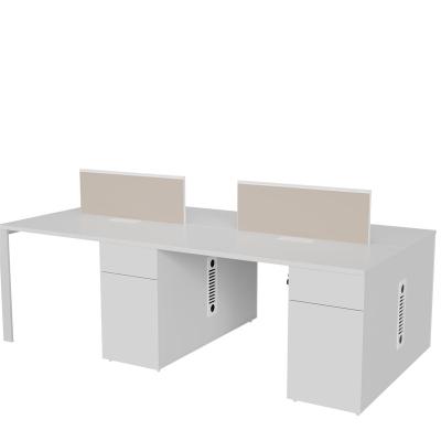 China 4 Person Modern Office Furniture Workstation Table With Metal Leg for sale