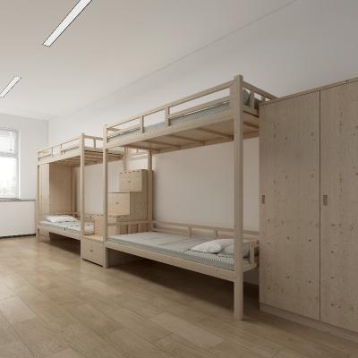 China Sturdy and Comfortable Dormitory Bunk Bed for Student Accommodation for sale