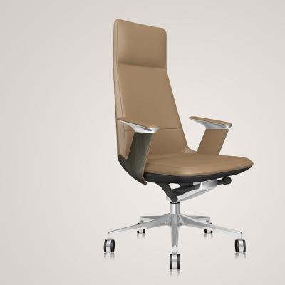 China Ergonomic Modern Leather Office Chair In White Comfortable And Non-Deformable for sale