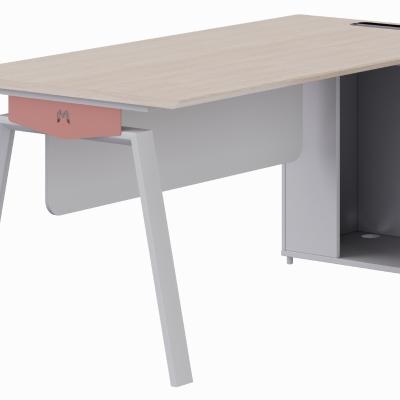 China Modern 4 Person Office Furniture Workstation Table With Metal Leg , Staff Executive Modern Office Workstation Desk for sale