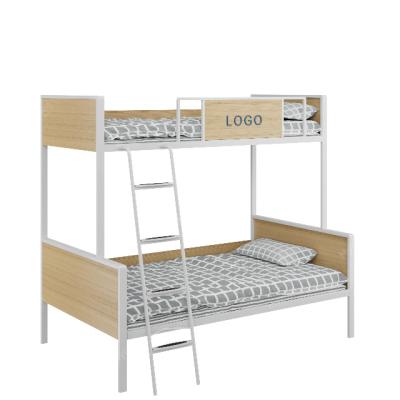 China Sturdy Iron Frame Student Dormitory Bunk Bed for Bedroom and Apartment High Durability for sale