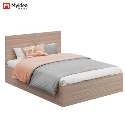 China Modern Minimalist Wood Single Bed For Bedroom School Apartment Hotel/Dormitory Furniture for sale