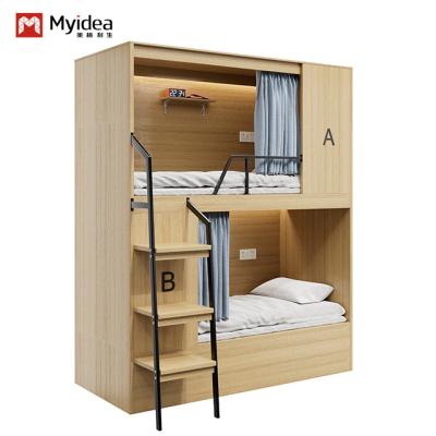 China Modern Design Safe And Stable Bunk Bed For Youth Hostel With Easy Assembly Guidelines for sale