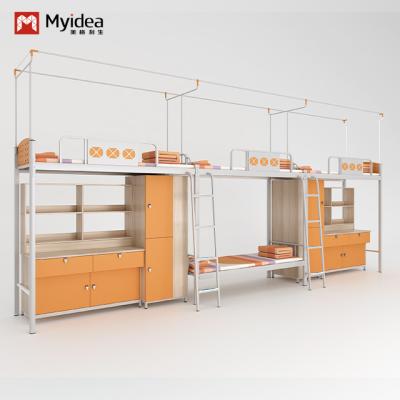 China Orange series modern multi-functional student apartment furniture bed under the table for sale