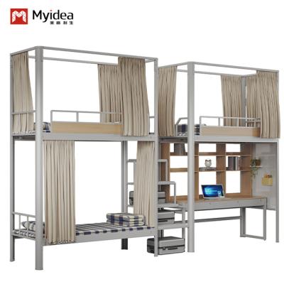 China Modern Furniture Student Bunk Bed School Dormitory Bunk With Desk for sale