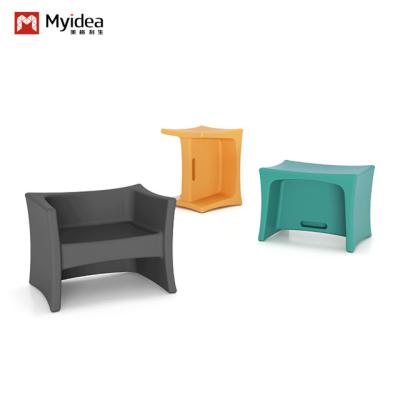 China Music Room Students Multi-side Stool Chair , Simple Multi-functional Kindergarten Plastic Children's Stool for sale