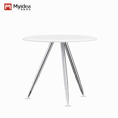 China Modern Style Office Furniture Table With White Countertop And Sturdy Metal Steel Legs for sale