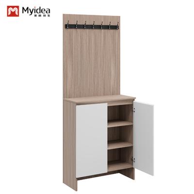 China Modern Open Wardrobe Bedroom Home Hotel Use Upper Hanging Hat Rack Lower Shoe Storage for sale