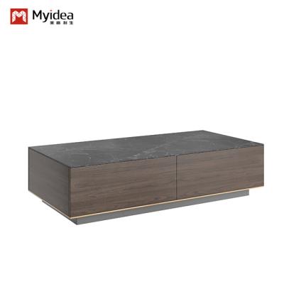 China Commercial Furniture Modern Luxury Wood Panel Coffee Table for Office and Living Room in Hotels for sale