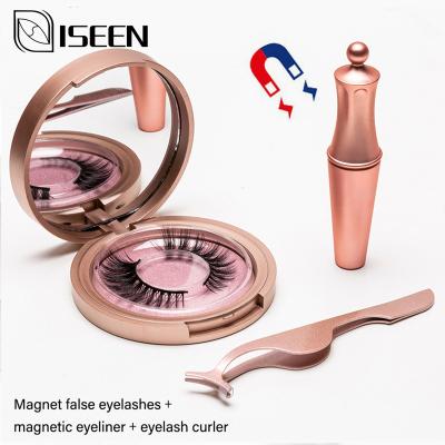 China Long natural magnetic eyelashes and eyeliner kit for sale