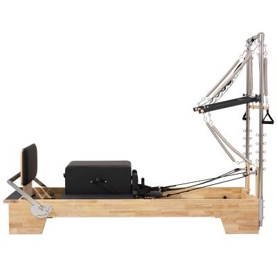 China Special Hot Selling White Maple Wood Yoga Sports Fitness Equipment Exercise Half-Size Pilates Reformer for sale