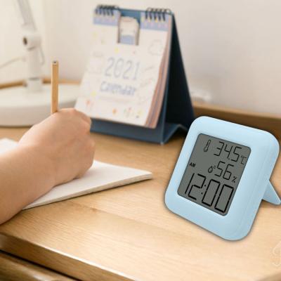 China Portable Slim Calendars Digital Clock With Alarm And Date Thermometer And Humidity for sale