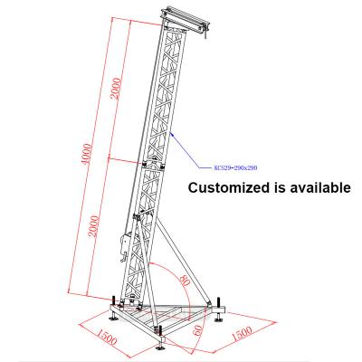 China Non-rust Heavy Duty Aluminum Speaker Hanging Tower Sound Truss for sale