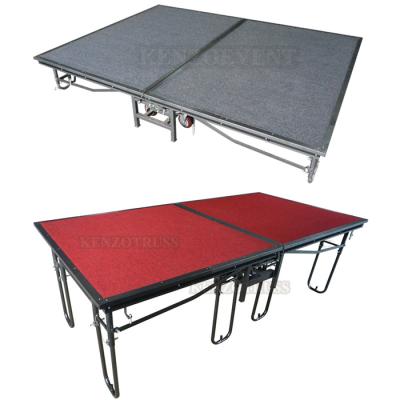 China Folding Steel Hotel Steel Carpet Portable Folding Stage for sale