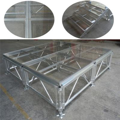 China Hot Selling Aluminum Alloy 6061-T6 Modern Transparent Acrylic Glass Wedding Stage for sale