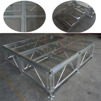 China Aluminum Clear Acrylic 4x4ft Concert Stage Wedding Design for sale