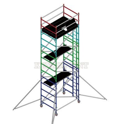 China Modern Double Width Scaffolding Aluminum Mobile Tower For Building for sale