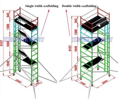 China Modern Aluminum Climb Ladder Scaffolding Tower For Cleaning for sale