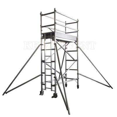 China Modern Safety Scaffolding Ladder Aluminum Movable Construction Tower for sale