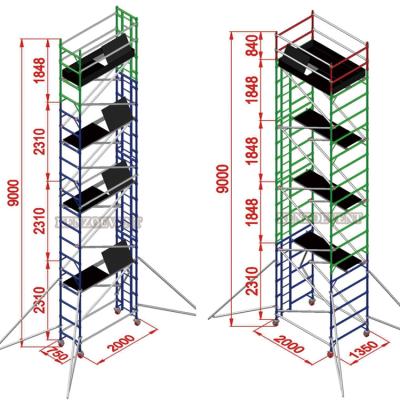 China Traditional Customized Height Adjustable Mobile Scaffolding Tower For Sale for sale