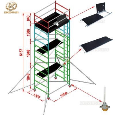 China Modern Portable Aluminum Scaffolding Stair Mobile Tower for sale