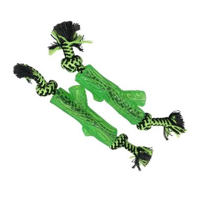 China Viable Tree Branch Dog Toys Molar Pet Toy TPR Rope Dog Toy for sale