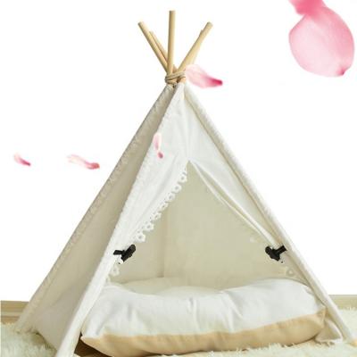 China Breathable Durable Cute Dog Bed Tent House Teepee Folding Pet Tent Portable Pet Tent for sale