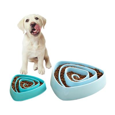 China Durable Smart Pet Bowl Dogs Triangle Plastic Pet Feeder for sale