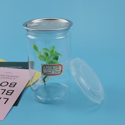 China 350ML Clear Shatterproof Plastic Food Jars For Dry Fruit for sale