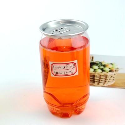 China HAUSTIER 300ml 10oz klares Soda-Juice Plastic Beverage Jar With-silberner Aluminiumdeckel zu verkaufen