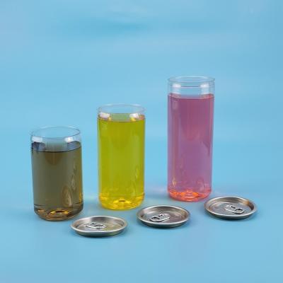 China BPA Free Transparent 200ml Plastic Empty Soda Cans for sale