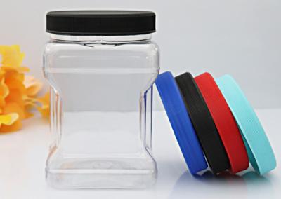 China 380ml Plastic Screw Cap Jars 20cmx20cm Plastic Cookie Containers for sale