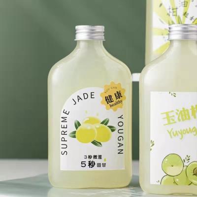 China Envase de bebidas vacío modificado para requisitos particulares de la botella redonda del ANIMAL DOMÉSTICO de 350ml 380ml 14oz con la tapa en venta