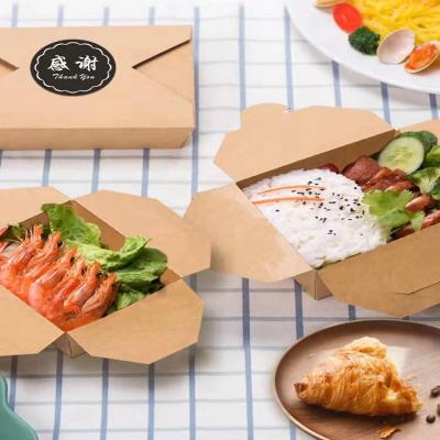 China Take Away Box Salad Container Salad Paper Box Sushi Chicken Container for sale