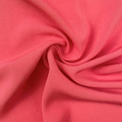 China Shaoxing 40S 130GSM Organic Solid Color Spun Challis Woven Plain Dyed Viscous Rayon Poplin Fabric for sale