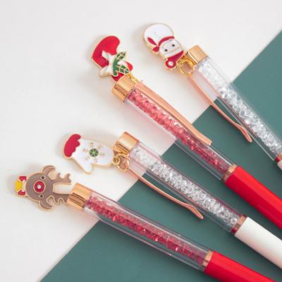 China office & School Pen O&Q Be Hot Sale Creative Ballpoint Pen Christmas Series Have Metal Pendants For Christmas Gifts School Office for sale