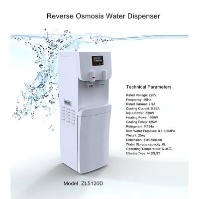 China Family Plastic Rack Hot Cold Reverse Osmosis Water Dispenser for sale