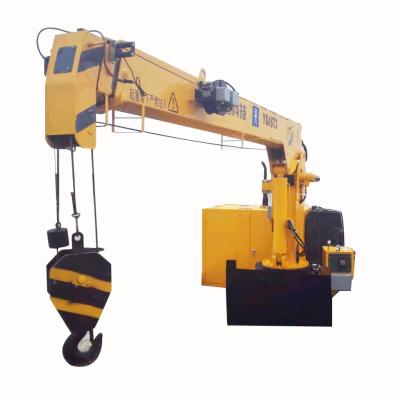 China Other SWL 1.3tx15m Straight Telescopic Boom Boat Harbor Crane Cabin Marine Winch Lifting for sale