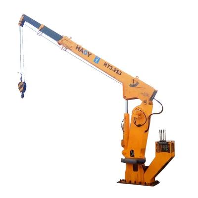 China Other SWL 1t 5m Electric Hydraulic Telescopic Marine Platform Port Boom Portal Crane for sale