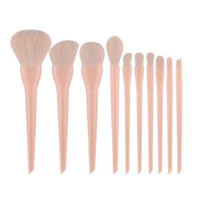 China Angular Blush ODM 10 Pcs Synthetic Fiber Candy Colors Makeup Brushes 2021 Other Brush Makeup Brush for sale