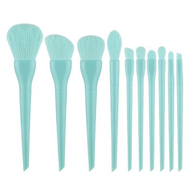 China Angular Blush ODM 10 Pcs Synthetic Fiber Candy Colors Makeup Brush Set Makeup Brush Set Custom Private Label for sale