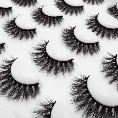 China Shidishangpi's Long Natural 10 Pairs OEM Handmade 3d Mink Rodan Field Full Strip Eyelashes Lashes Push Up Lashes for sale