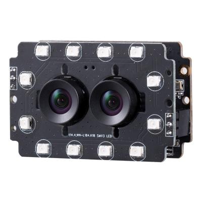 China Face Recognition Dual Lens Night Vision Factory Customized USB 2.0 Infrared Camera Module For Face Recognition for sale