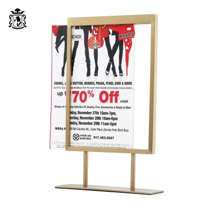 China Retail Stores Post Display Stand POP Metal Advertising Display Rack Advertising Board Rack for sale